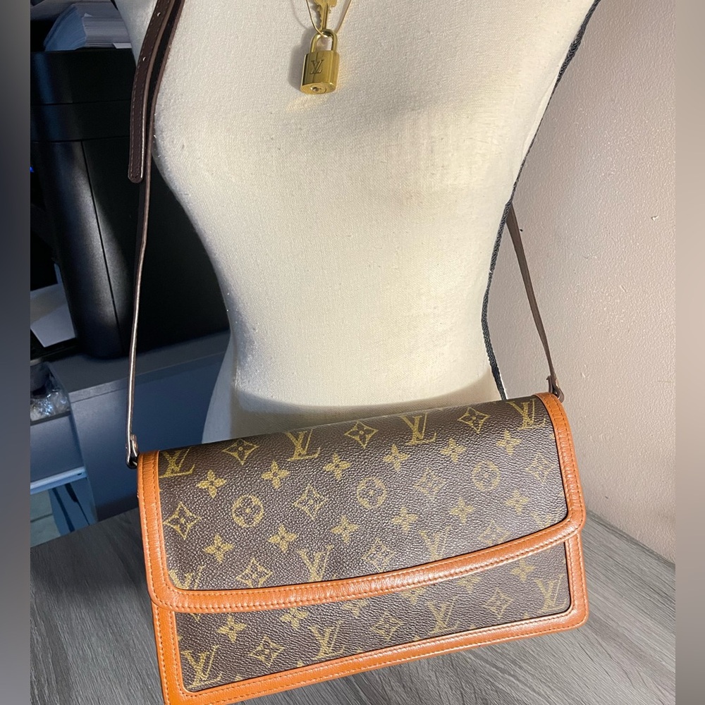 Louis Vuitton Brown and Tan Crossbody Bag